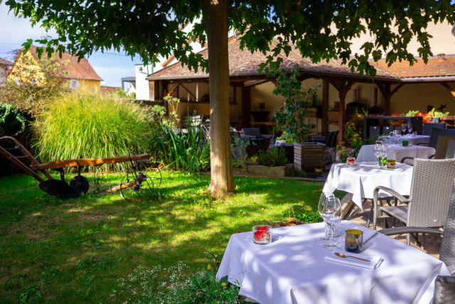 La Charrue à Sand, Hôtel Restaurant Alsace, Bas-Rhin, Jardin
