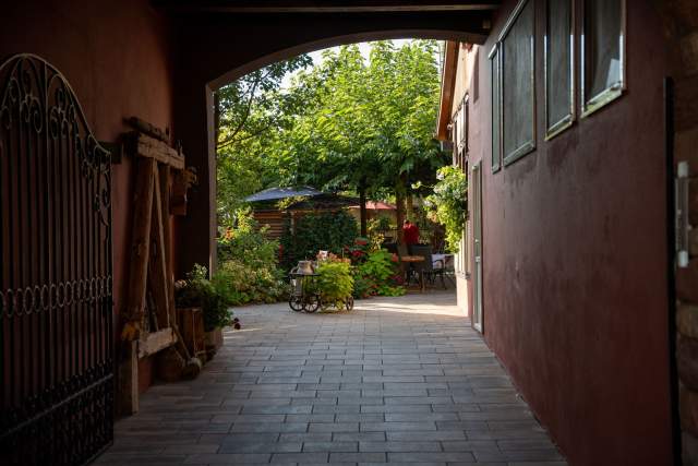 La Charrue à Sand, Hôtel Restaurant Alsace, Bas-Rhin, Devanture 